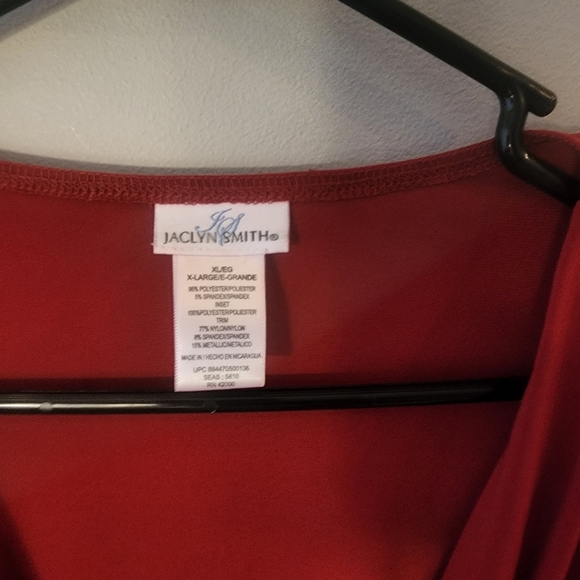 Jaclyn Smith Women's XL Blouse Draped Neck - Picture 2 of 3